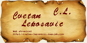 Cvetan Leposavić vizit kartica